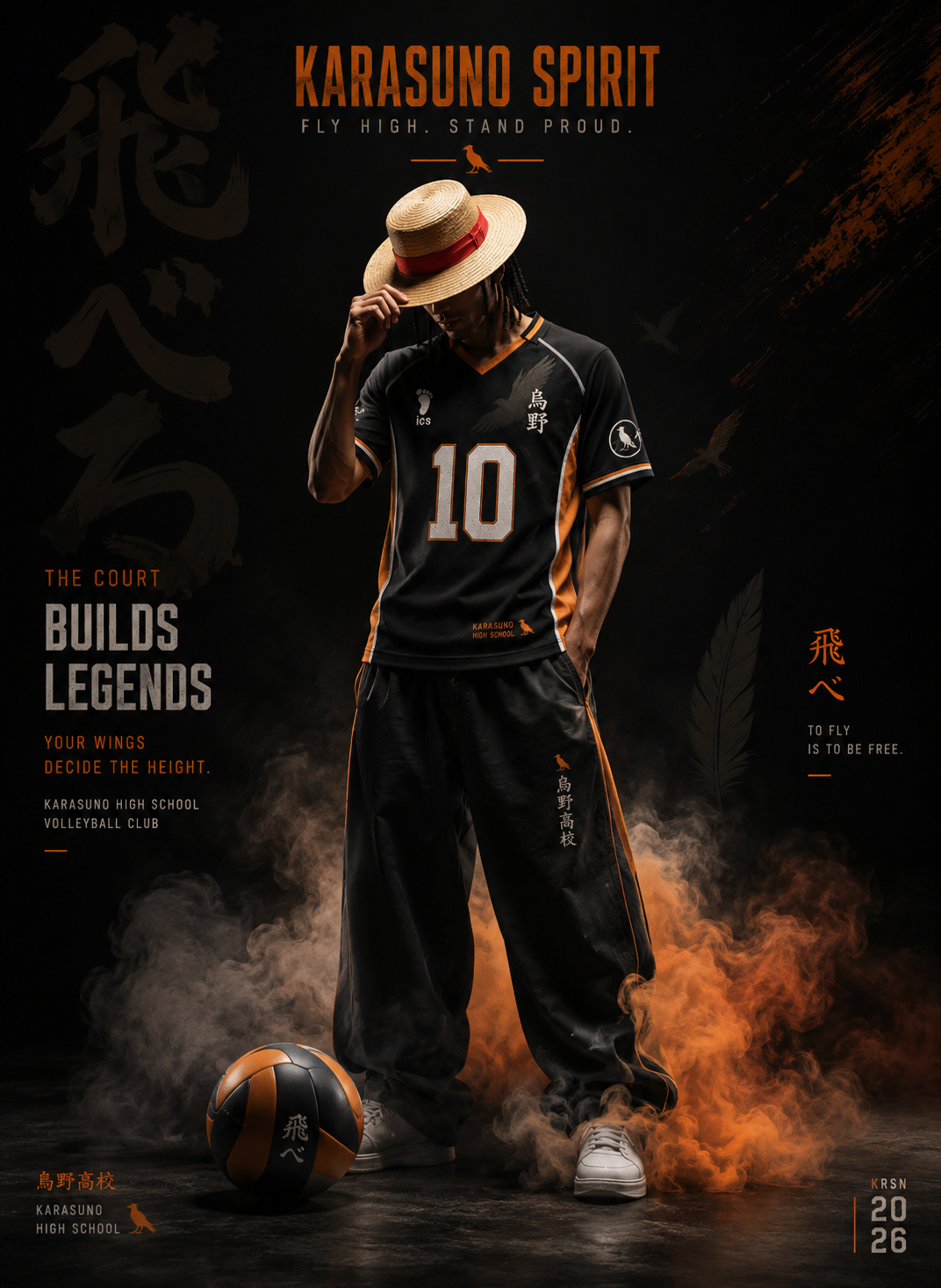 Karasuno High School Hinata Jersey